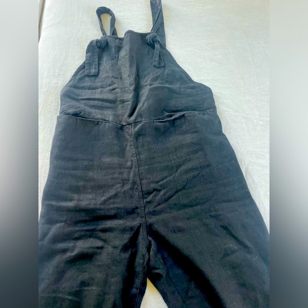 Beaton linen black overalls